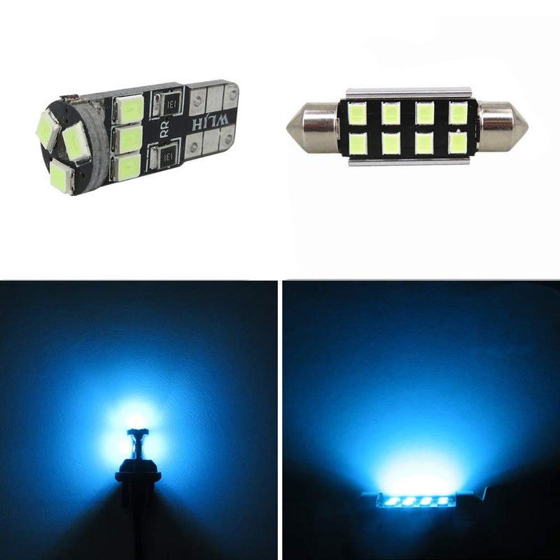 WLJH 17pcs 12V LED Interior Lights Package Kit+ License Plate Light Lamp Accessories for BMW E46 M3 1999-2006 Sedan Wagon Coupe Ice Blue - Image 5